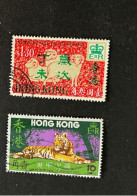 (stamp 16-5-2023) 2 Used Stamps (Hong Kong) - 2 Chinese New Year - Used Stamps