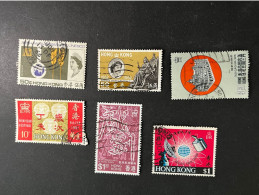 (stamp 16-5-2023) 6 Used Mixed Stamps (Hong Kong) - Oblitérés
