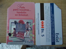 BOLIVIA  USED CARDS OPTICAL   ADVERTISING - Bolivien