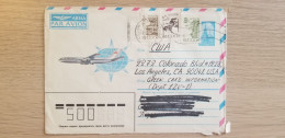 A) 1992, RUSSIA, AIR MAIL SENT TO LOS ANGELES - UNITED STATES, WITH CANCELLATION SLOGAN, HOUSE OF FRIENDSHIP, THE TAMER - Usados