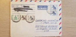 A) 1993, RUSSIA, AIR MAIL SENT TO LOS ANGELES - UNITED STATES, WITH CANCELLATIONS, THE HORSE TAMER, CHURCH OF BOGOLYUBOV - Oblitérés