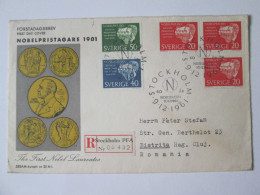 Sweden/Stockholm Enveloppe Recommandee Nobel 1961-Sweden/Stockholm Envelope Registered Nobel 1961 - Covers & Documents