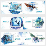 New Zealand 2023 Avatar - The Way Of Water Set Of 6 Blocks Mint - Blocks & Sheetlets