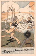 Illustration René Pellos (Les Sports) Athlétisme (Soyez Un Homme De Poids!) Carte N° 1 Non Circulée - Pellos