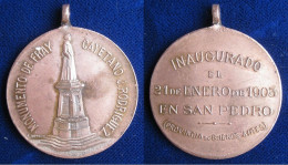 Argentine Médaille En Cuivre Monument Fray Cayetano Rodriguez, Inauguration 1903 San Pedro  - Autres & Non Classés