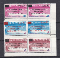 Rép Du Congo -COB 650 + 649 + 646 ** - Surcharge Renversée - En Paire - Valeur 30 Euros - Unused Stamps