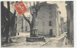 D 83. SAINT ZACHARIE.  PLACE DE L EGLISE CARTE ECRITE - Saint-Zacharie