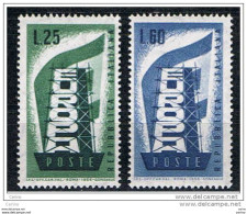 REPUBBLICA:  1956  EUROPA  -  S. CPL. 2  VAL. N. -  SASS. 803/04 - 1956