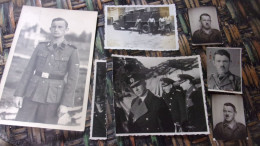 WWII PHOTO GUERRE 39 45 WWII  LOT DE 6 PHOTOS SOLDAT ALLEMAND ET OFFICIER UNIFORME - 1939-45