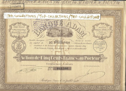 1920 RARE BANQUE AYANT DEPOSE SON BILAN FAILLITE Adam Boulogne Sur Mer  V.SCANS+HISTORIQUE - Bank En Verzekering