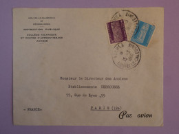 BS19 NOUVELLE CALEDONIE    BELLE LETTRE RR 1960 PAR AVION NOUMEA  A PARIS FRANCE +  + AFFR. INTERESSANT+ - Storia Postale