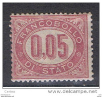 REGNO:  1875  SERVIZIO  -  0.05  LACCA  N. -  SASS. 2 - Dienstzegels