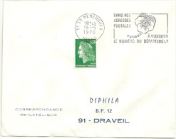 MARNE - Dépt N° 51 = Ste MENEHOULD 1970 = FLAMME Codée à DROITE = SECAP  ' PENSEZ NUMERO DEPARTEMENT ' = Pensée N° 2 - Código Postal