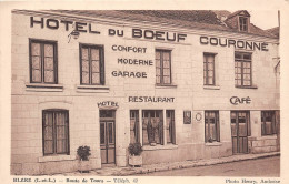 37-BLERE- ROUTE DE TOURS- HÔTEL DU BŒUF COURONNE - Bléré