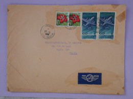 BS19 NOUVELLE CALEDONIE  BELLE LETTRE RR 1958 PAR AVION NOUMEA  A PARIS FRANCE +  P. AERIENNE + AFFR. INTERESSANT+ - Storia Postale