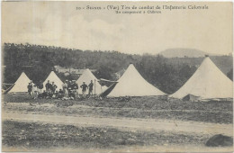 D 83. SIGNES..  TIRS DE COMBAT DE L INFANTERIE COLONIALE A CHIBRON. CARTE ECRITE - Signes