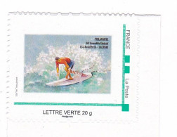 Timbre Personnalisé MTAM Neuf Surf Lacanau Gironde 33 Bord De Feuille - Nuovi