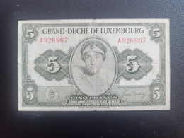 Luxembourg Billet 5 Francs 1944 - Luxembourg