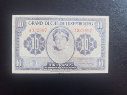 Luxembourg Billet 10 Francs 1944 - Lussemburgo