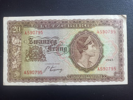 Luxembourg Billet 20 Francs 1943 - Luxemburgo