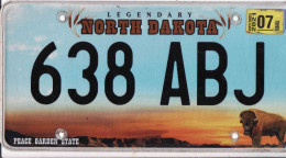 Plaque D' Immatriculation USA - State North Dakota, USA License Plate - State North Dakota, 30,5 X 15cm, Fine Condition - Targhe Di Immatricolazione