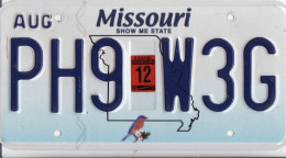Plaque D' Immatriculation USA - State Missouri, USA License Plate - State Missouri, 30,5 X 15cm, Fine Condition - Plaques D'immatriculation