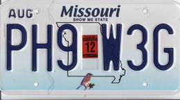 Plaque D' Immatriculation USA - State Missouri, USA License Plate - State Missouri, 30,5 X 15cm, Fine Condition - Placas De Matriculación