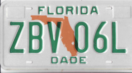 Plaque D' Immatriculation USA - State Florida, USA License Plate - State Florida, 30,5 X 15cm, Fine Condition - Plaques D'immatriculation