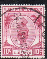 MALAYA PERAK MALESIA 1950 SULTAN YUSSUF IZZUDIN SHAH 10c USED USATO OBLITERE' - Perak