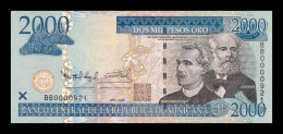 República Dominicana 2000 Pesos Oro 2006 Pick 181a Low Serial 921 Sc Unc - Dominicaine