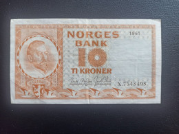 Norvège Billet 10 Kroner 1962 Tbe - Norvegia