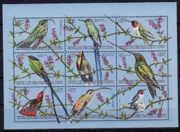 Congo 2000 MNH 9v SS, Birds,Hummingbirds Of America - Kolibries