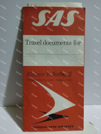 SAS Scandinavian Airlines Travel Documents Norway / Switzerland. 1968 From OSLO To GENEVE - Europe
