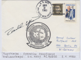 USA Antarctic Development - VXE-6  Operation Deepfreeze Signature Ca McMurdo JAN 2 1980 (BS151B) - Polar Flights