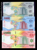 Central African St. - Estados De África Central Set 3 Banknotes 500 1000 2000 Francs CFA (2020) 2023 Pick New Sc Unc - Estados Centroafricanos