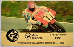 Isle Of Man £2  13IOMA Phonecard Collectors Series " Steve Hislop 1991 " - Isola Di Man