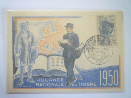 2023 - 1023  CARTE MAXIMUM  " JOURNEE NATIONALE Du TIMBRE  1950 "  XXX - Cartas & Documentos