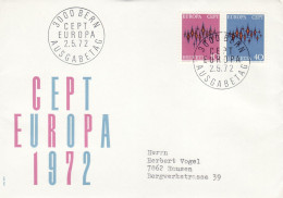 SWITZERLAND  1972  EUROPA CEPT FDC - 1972