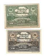 **notgeld   Austria  Mauer - Ohling 10+20 Heller    599e - Autriche
