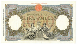 1000 LIRE CAPRANESI REPUBBLICHE MARINARE REGINE FASCIO ROMA 19/12/1940 QSPL - Regno D'Italia – Autres