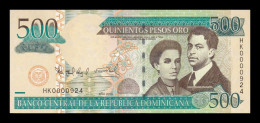 República Dominicana 500 Pesos Oro 2010 Pick 179c Low Serial 924 Sc Unc - Dominicaine