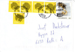 Brief Von 9020 Klagenfurt Mit 100 Cent PM  + 4 X 10 Cent DM Radhaube 2023 - Covers & Documents