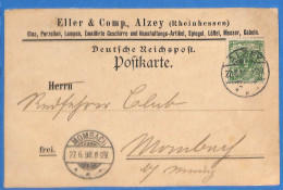 Allemagne Reich 1898 Carte Postale De Alzey (G18553) - Storia Postale