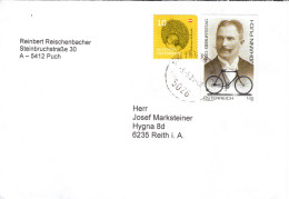 Brief Von 5026 Salzburg Mit 155 Cent MF Johann Puch 2023 - Lettres & Documents