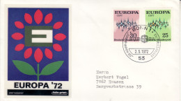 GERMANY  1972  EUROPA CEPT FDC - 1972
