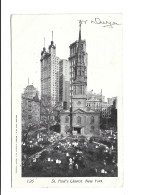 CPA  NEW YORK CITY, , ST PAUL S  CHURCH En 1904! (voir Timbre) - Iglesias