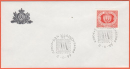 SAN MARINO - 1977 - 170 Centenario Dei Primi Francobolli Di San Marino + Annullo San Marino '77 Del 03/09/77 - Ufficio F - Covers & Documents