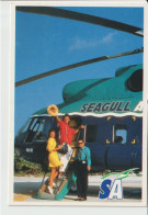 Vintage Pc Maldives Seagull Airways Helicopter - 1919-1938: Entre Guerres