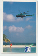 Vintage Pc Maldives Seagull Airways Helicopter - 1919-1938: Entre Guerres