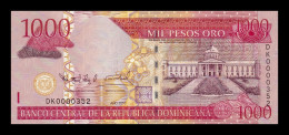 República Dominicana 1000 Pesos Oro 2010 Pick 180c Low Serial 352 Sc Unc - República Dominicana